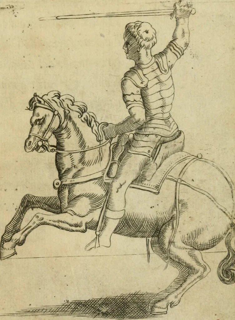 An illustration from Trattato di scientia d'arme : con vn dialogo di filosofia, 1553, leaf 134