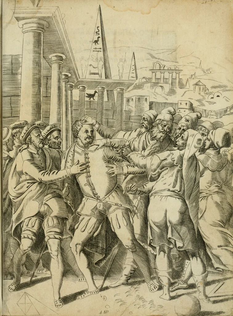 An illustration from Trattato di scientia d'arme : con vn dialogo di filosofia, 1553, leaf 136