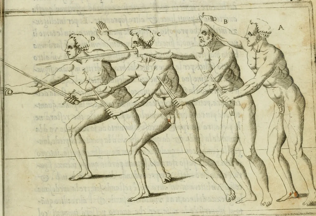 An illustration from Trattato di scientia d'arme : con vn dialogo di filosofia, 1553, leaf 16
