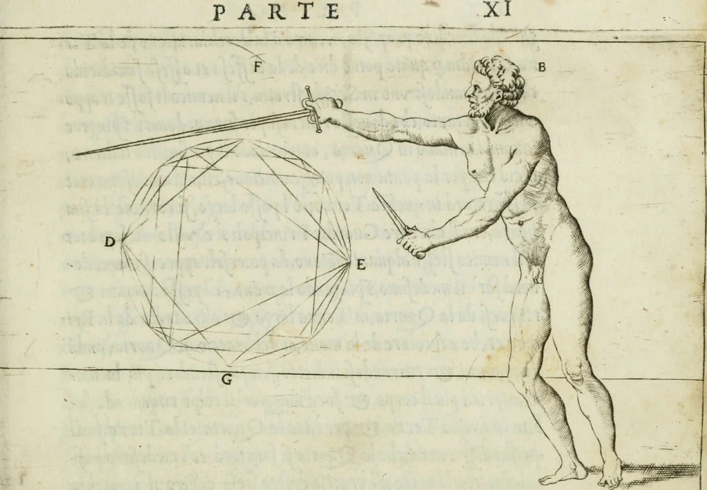 An illustration from Trattato di scientia d'arme : con vn dialogo di filosofia, 1553, leaf 32