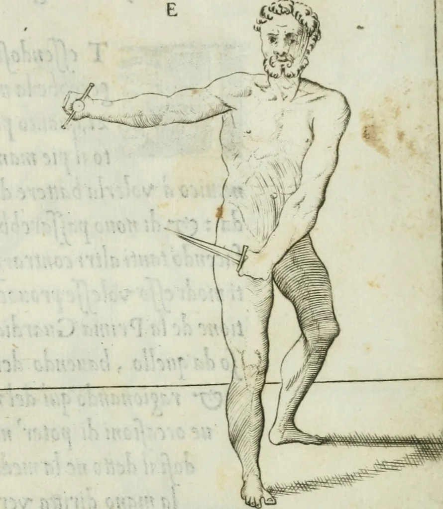 An illustration from Trattato di scientia d'arme : con vn dialogo di filosofia, 1553, leaf 44