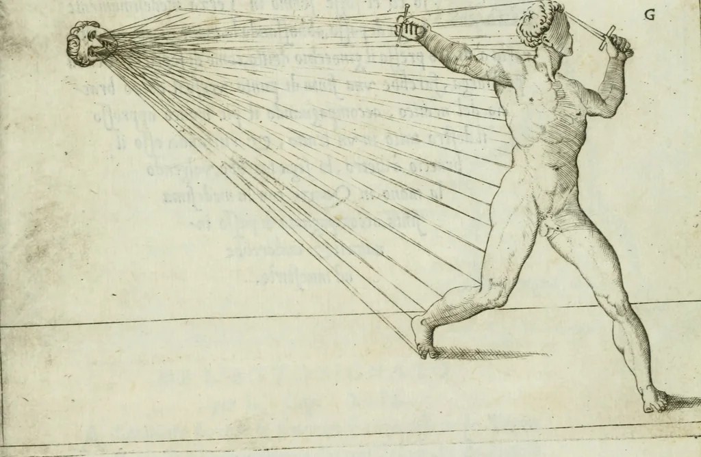 An illustration from Trattato di scientia d'arme : con vn dialogo di filosofia, 1553, leaf 48