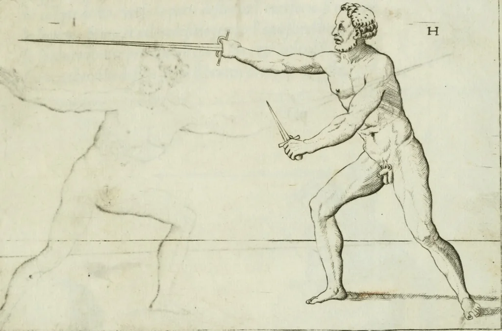 An illustration from Trattato di scientia d'arme : con vn dialogo di filosofia, 1553, leaf 50