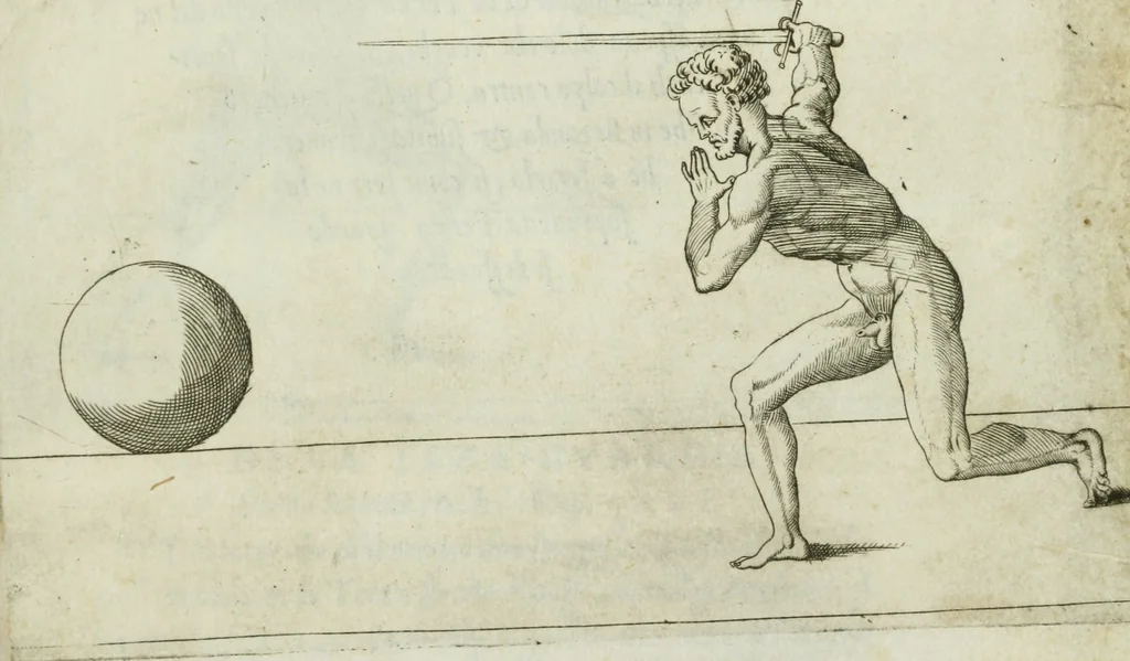 An illustration from Trattato di scientia d'arme : con vn dialogo di filosofia, 1553, leaf 52