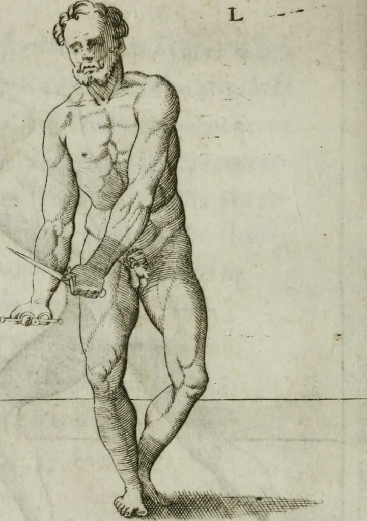 An illustration from Trattato di scientia d'arme : con vn dialogo di filosofia, 1553, leaf 55