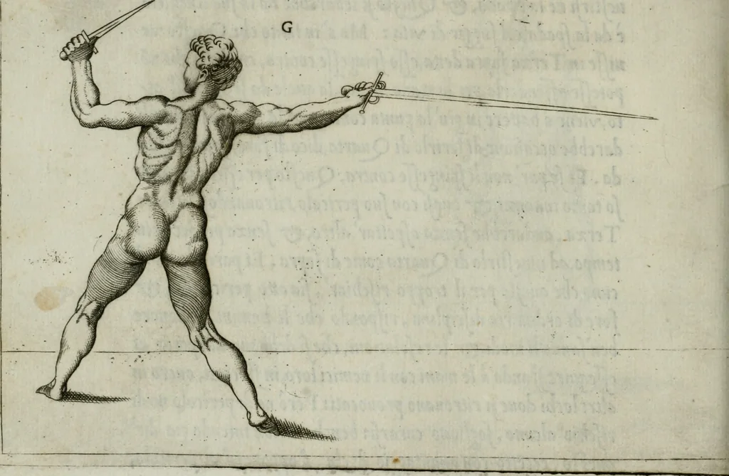 An illustration from Trattato di scientia d'arme : con vn dialogo di filosofia, 1553, leaf 57