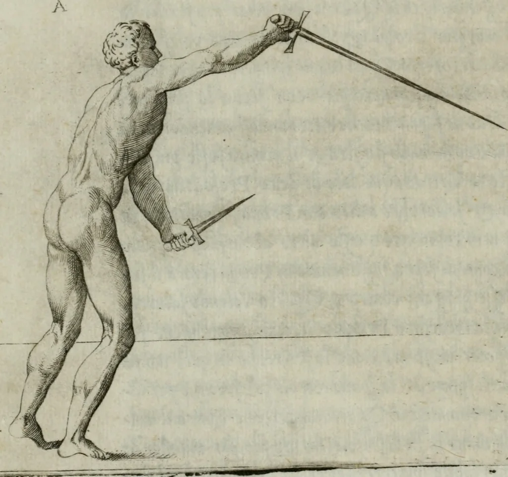 An illustration from Trattato di scientia d'arme : con vn dialogo di filosofia, 1553, leaf 63