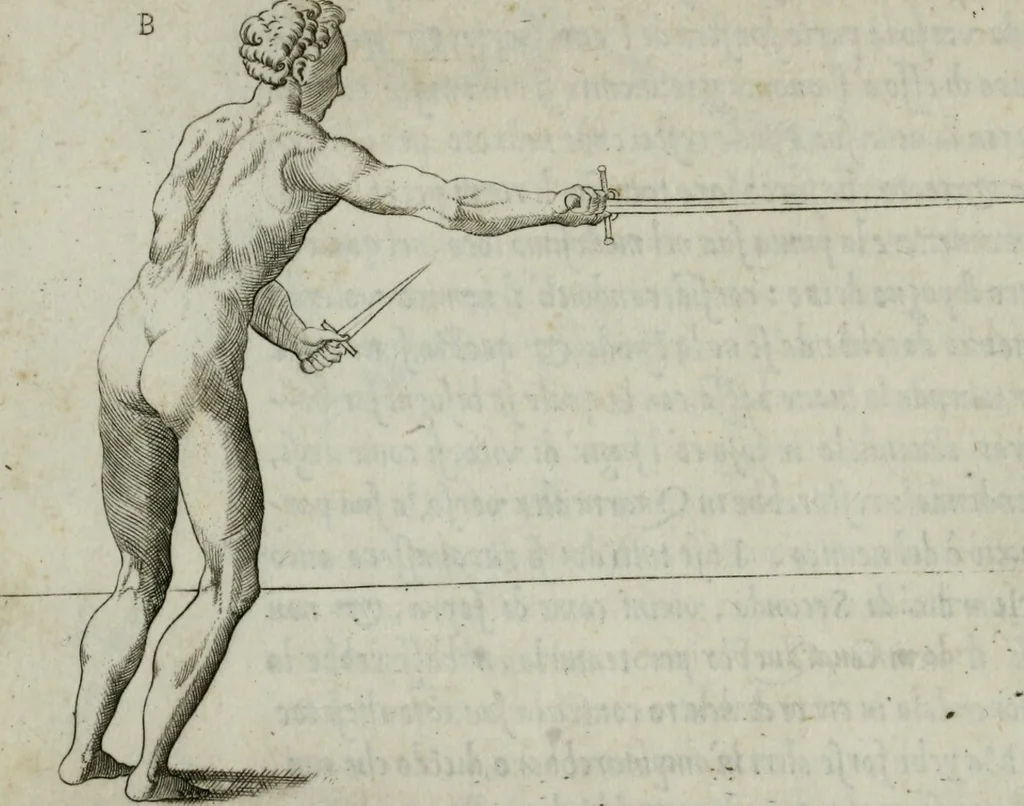 An illustration from Trattato di scientia d'arme : con vn dialogo di filosofia, 1553, leaf 65