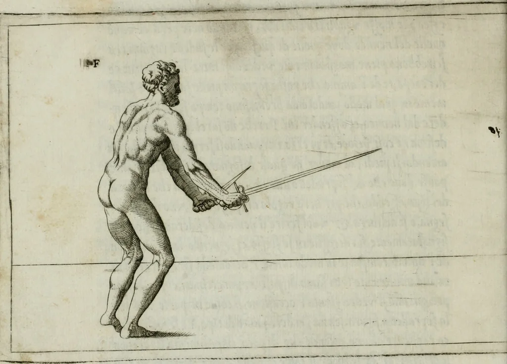 An illustration from Trattato di scientia d'arme : con vn dialogo di filosofia, 1553, leaf 75