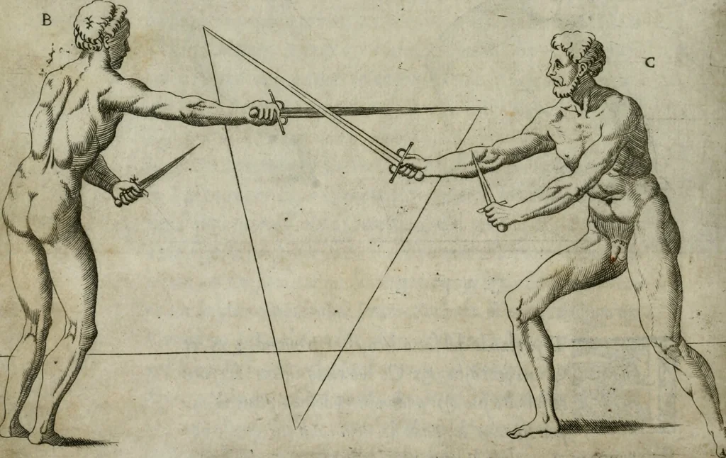 An illustration from Trattato di scientia d'arme : con vn dialogo di filosofia, 1553, leaf 89