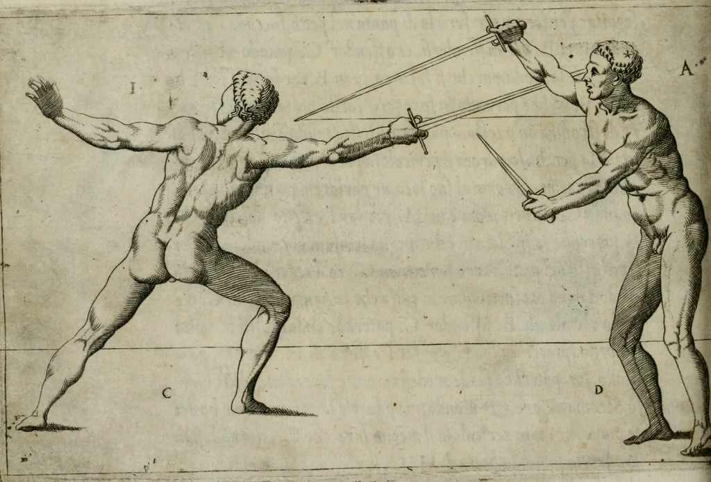 An illustration from Trattato di scientia d'arme : con vn dialogo di filosofia, 1553, leaf 91