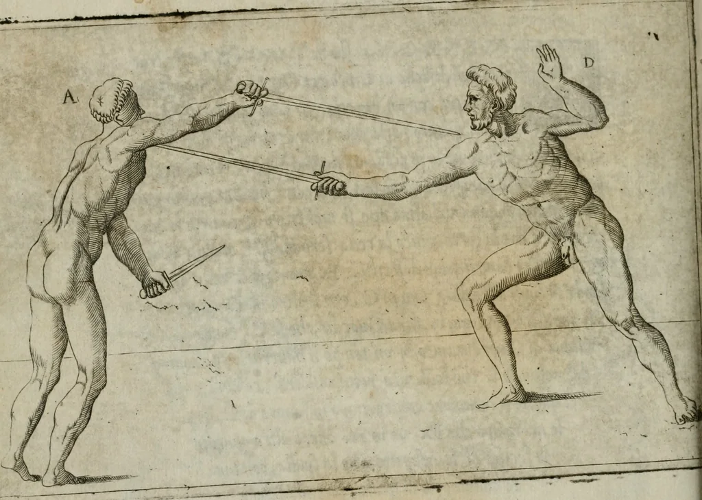 An illustration from Trattato di scientia d'arme : con vn dialogo di filosofia, 1553, leaf 93