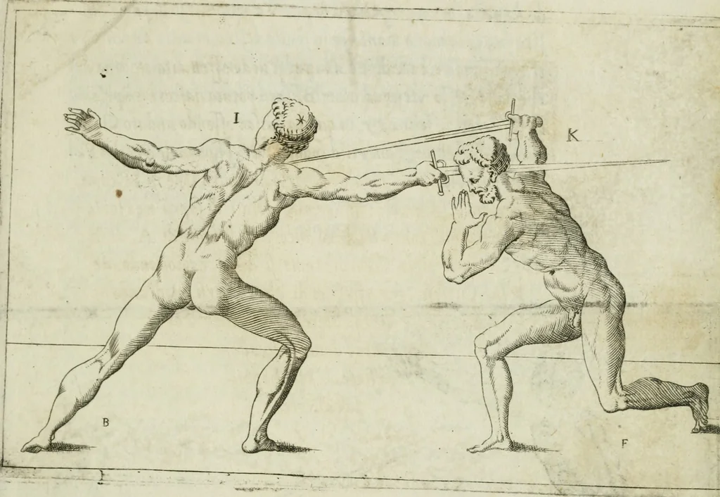 An illustration from Trattato di scientia d'arme : con vn dialogo di filosofia, 1553, leaf 96