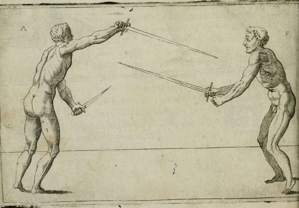 An illustration from Trattato di scientia d'arme : con vn dialogo di filosofia, 1553, leaf 97