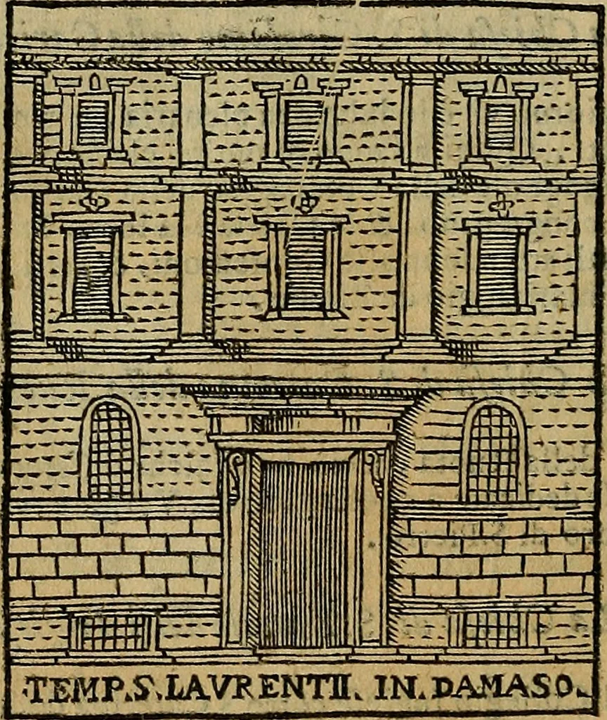 An illustration from Trattato nuouo delle cose maravigliose dell'alma città di Roma : ornato de molte figure, nel quale si discorre de 300. & più chiese, 1610, leaf 141