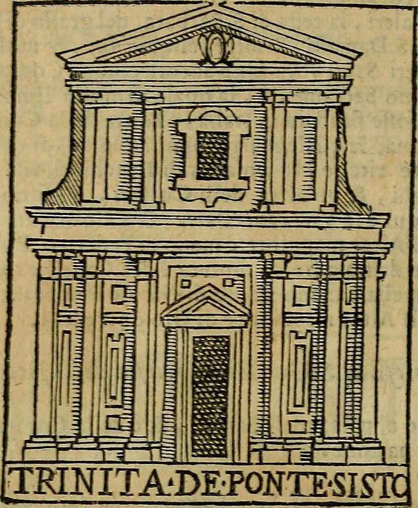 An illustration from Trattato nuouo delle cose maravigliose dell'alma città di Roma : ornato de molte figure, nel quale si discorre de 300. & più chiese, 1610, leaf 143