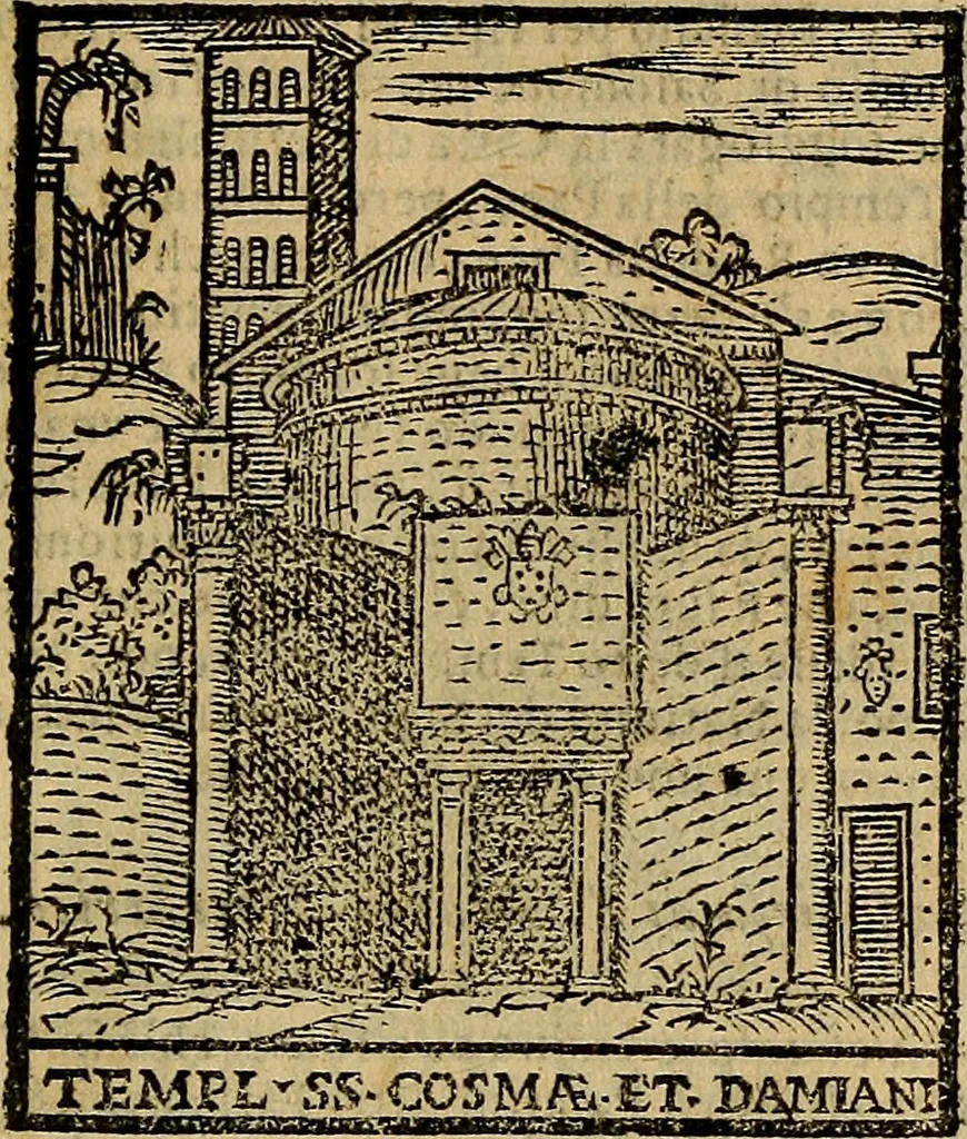 An illustration from Trattato nuouo delle cose maravigliose dell'alma città di Roma : ornato de molte figure, nel quale si discorre de 300. & più chiese, 1610, leaf 174