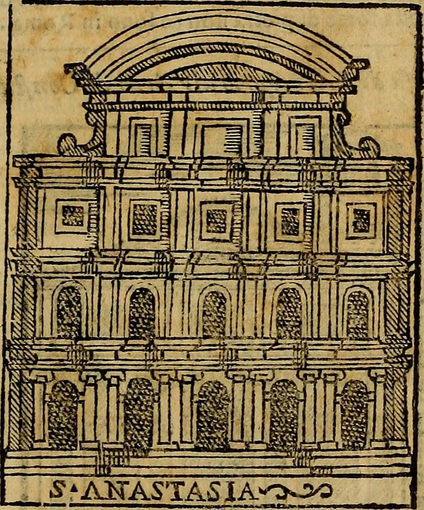 An illustration from Trattato nuouo delle cose maravigliose dell'alma città di Roma : ornato de molte figure, nel quale si discorre de 300. & più chiese, 1610, leaf 180