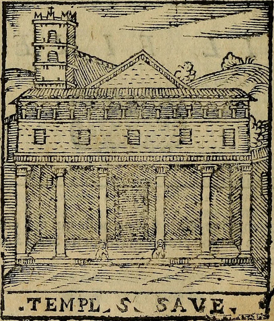 An illustration from Trattato nuouo delle cose maravigliose dell'alma città di Roma : ornato de molte figure, nel quale si discorre de 300. & più chiese, 1610, leaf 213