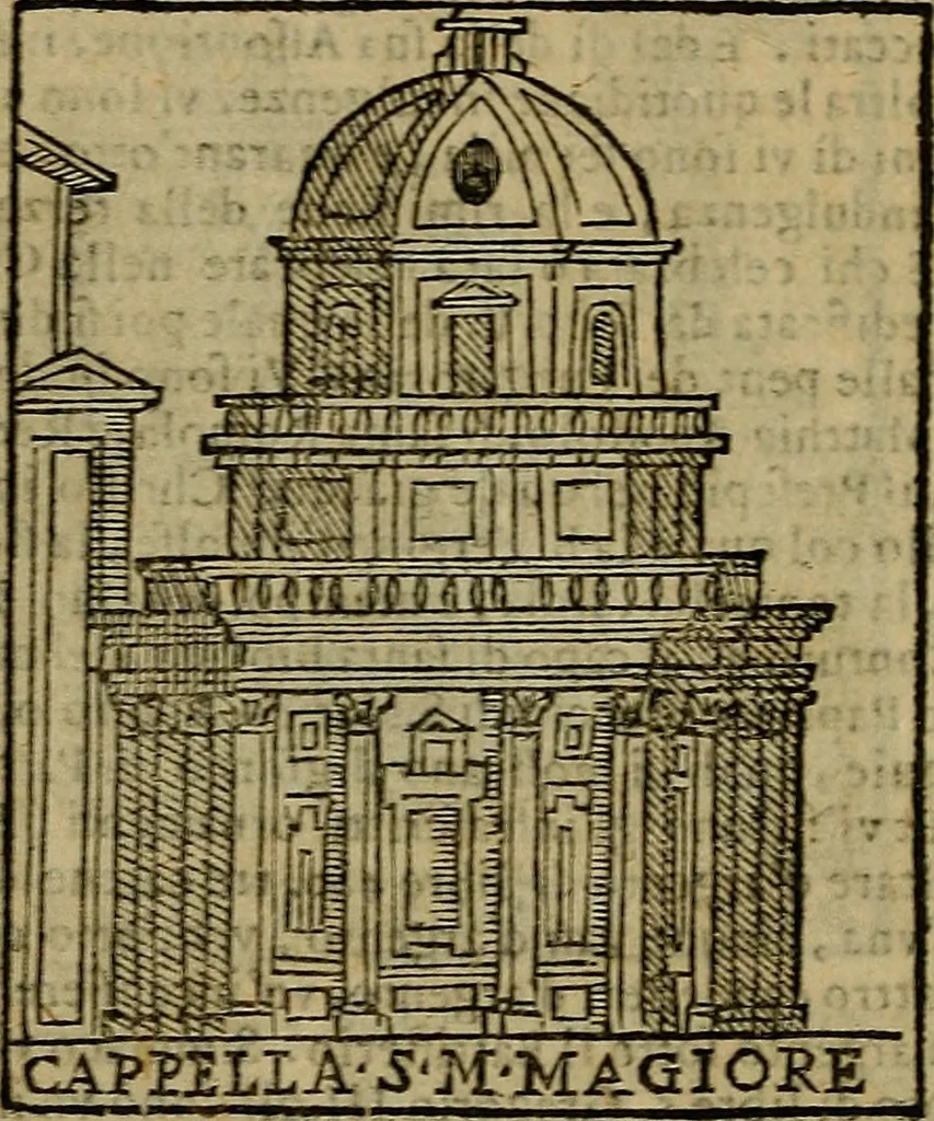 An illustration from Trattato nuouo delle cose maravigliose dell'alma città di Roma : ornato de molte figure, nel quale si discorre de 300. & più chiese, 1610, leaf 37