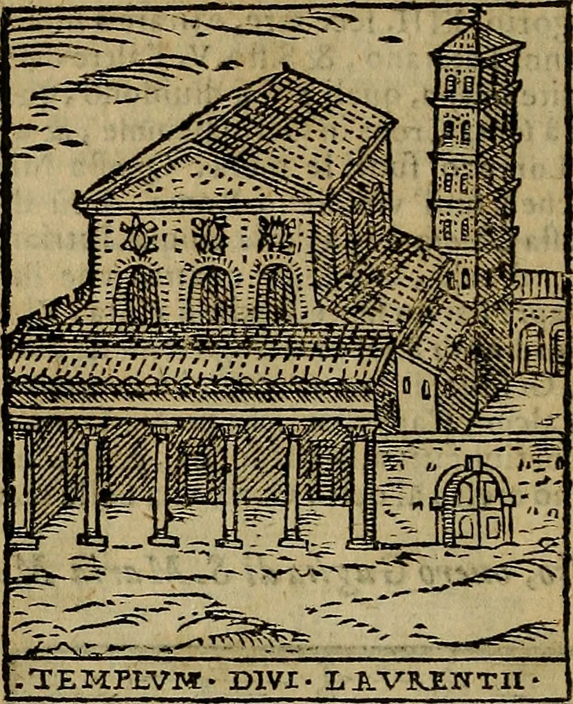 An illustration from Trattato nuouo delle cose maravigliose dell'alma città di Roma : ornato de molte figure, nel quale si discorre de 300. & più chiese, 1610, leaf 39