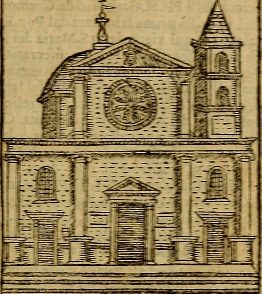 An illustration from Trattato nuouo delle cose maravigliose dell'alma città di Roma : ornato de molte figure, nel quale si discorre de 300. & più chiese, 1610, leaf 44