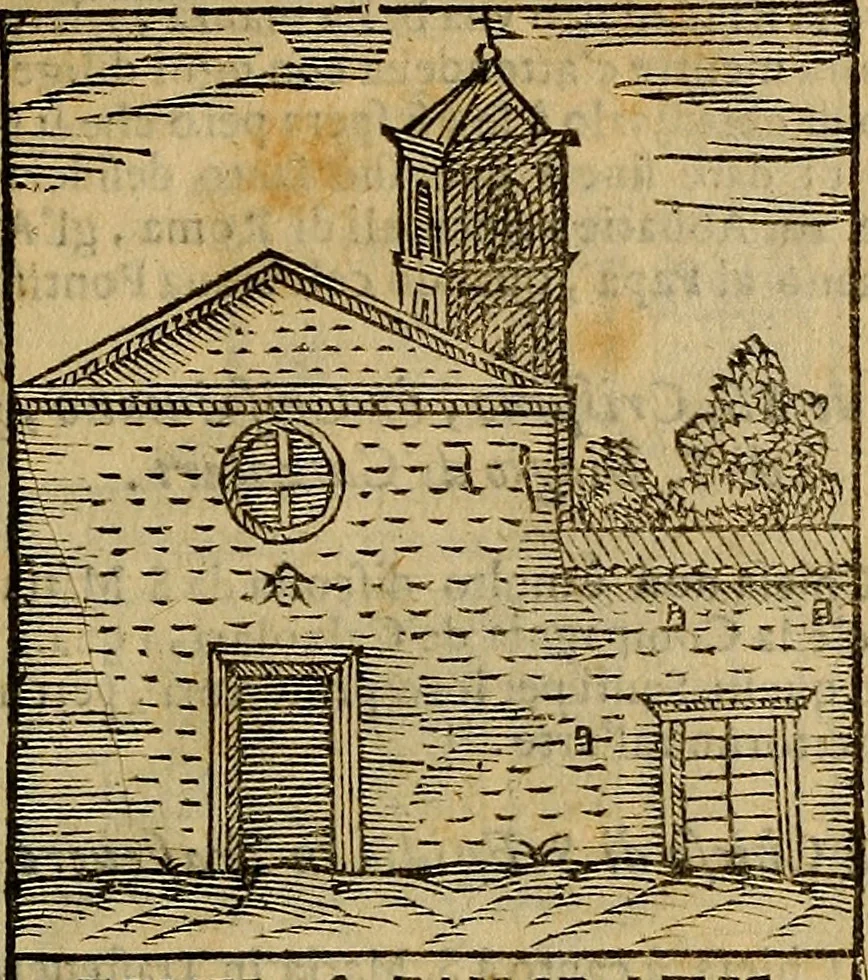 An illustration from Trattato nuouo delle cose maravigliose dell'alma città di Roma : ornato de molte figure, nel quale si discorre de 300. & più chiese, 1610, leaf 58