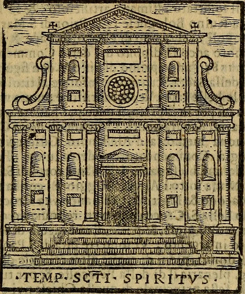 An illustration from Trattato nuouo delle cose maravigliose dell'alma città di Roma : ornato de molte figure, nel quale si discorre de 300. & più chiese, 1610, leaf 70