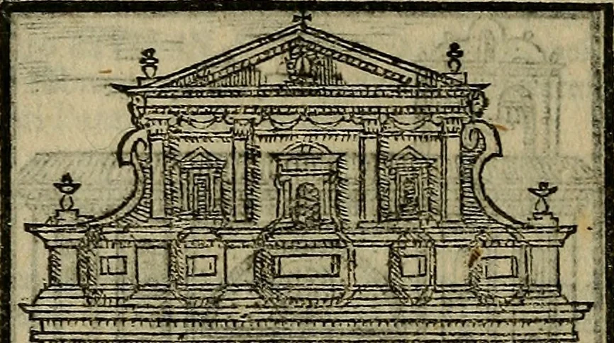 An illustration from Trattato nuouo delle cose maravigliose dell'alma città di Roma : ornato de molte figure, nel quale si discorre de 300. & più chiese, 1610, leaf 77