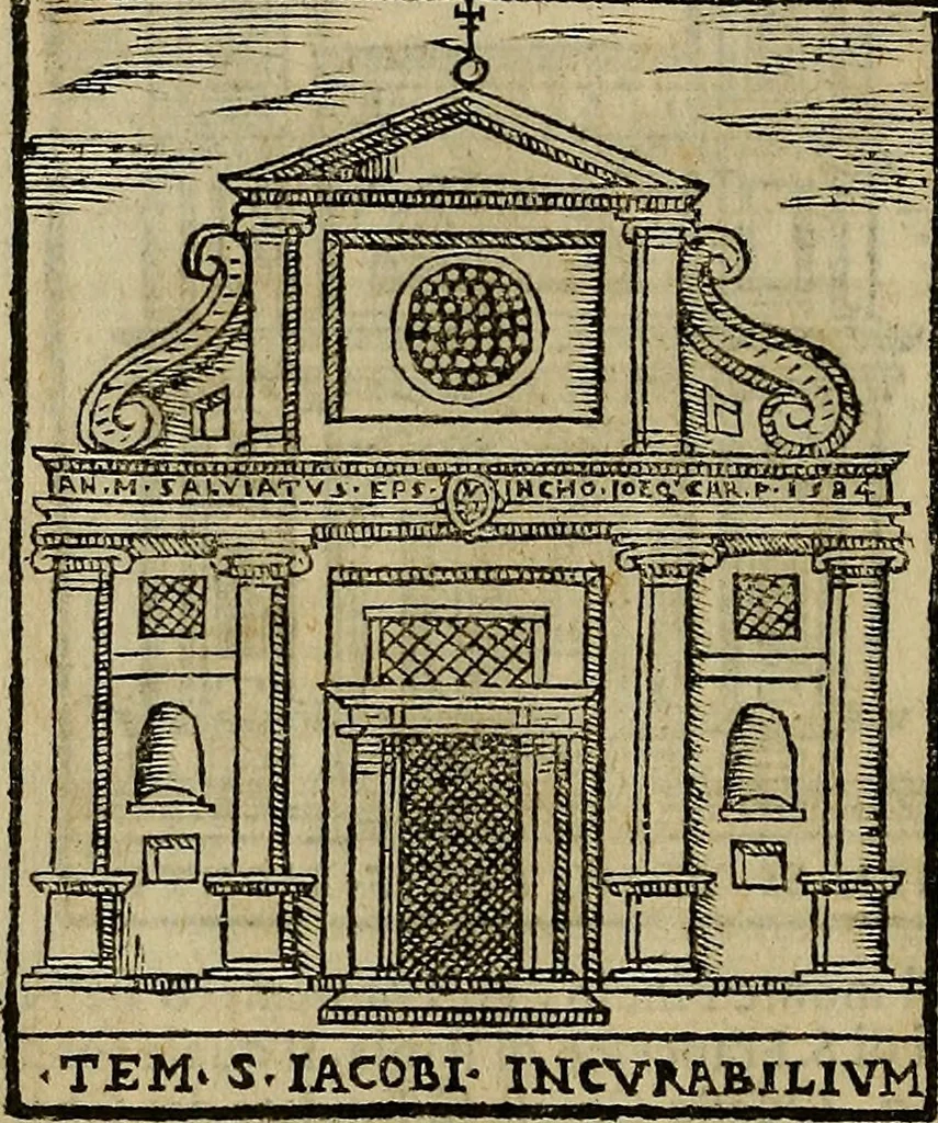 An illustration from Trattato nuouo delle cose maravigliose dell'alma città di Roma : ornato de molte figure, nel quale si discorre de 300. & più chiese, 1610, leaf 83