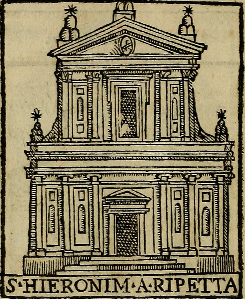 An illustration from Trattato nuouo delle cose maravigliose dell'alma città di Roma : ornato de molte figure, nel quale si discorre de 300. & più chiese, 1610, leaf 85