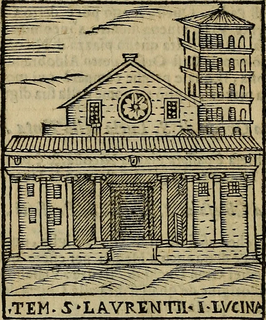 An illustration from Trattato nuouo delle cose maravigliose dell'alma città di Roma : ornato de molte figure, nel quale si discorre de 300. & più chiese, 1610, leaf 87