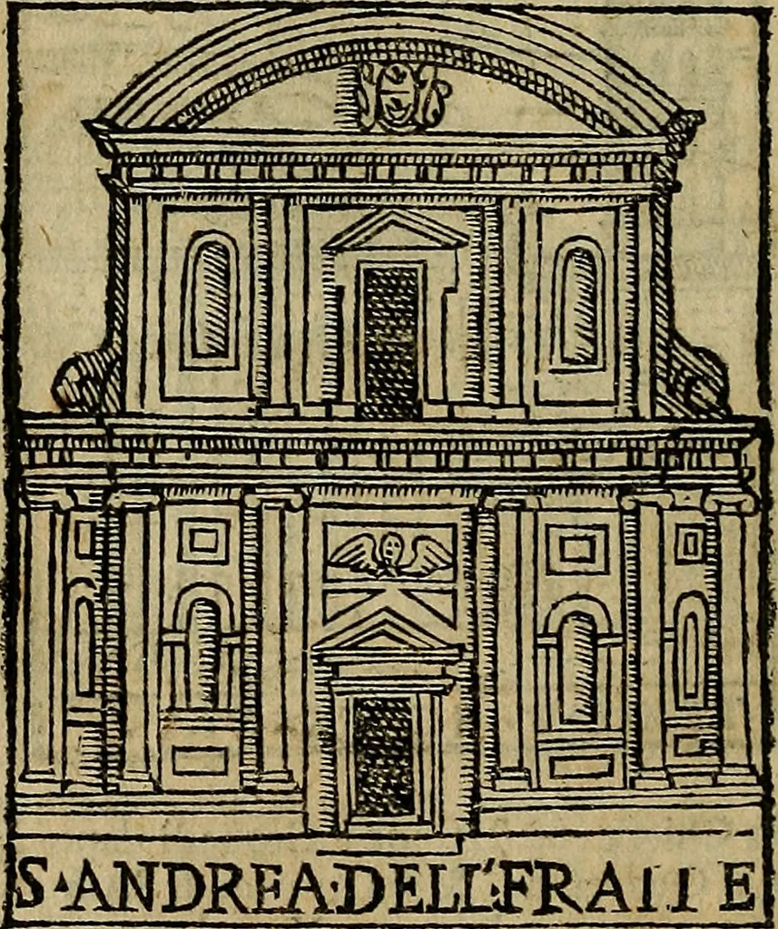 An illustration from Trattato nuouo delle cose maravigliose dell'alma città di Roma : ornato de molte figure, nel quale si discorre de 300. & più chiese, 1610, leaf 89