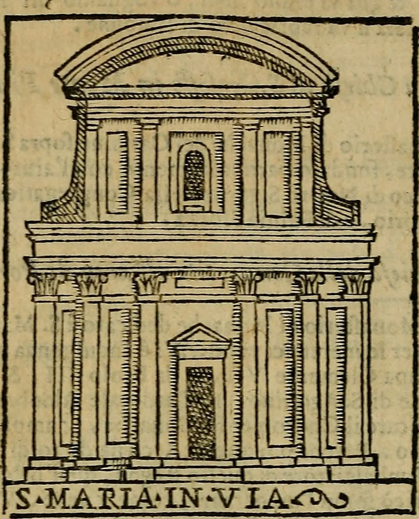 An illustration from Trattato nuouo delle cose maravigliose dell'alma città di Roma : ornato de molte figure, nel quale si discorre de 300. & più chiese, 1610, leaf 91