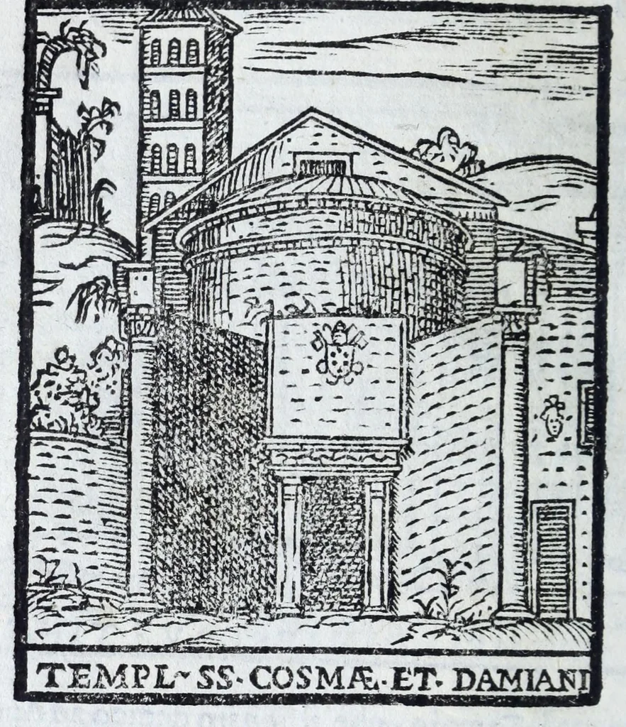 An illustration from Trattato nuouo delle cose marauigliose dell'alma città di Roma : ornato de molte figure, nel quale si discorre di 300.e piu chiese, 1625, leaf 182