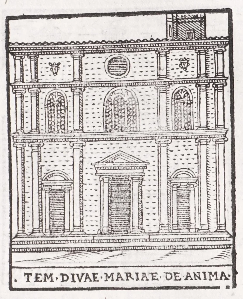 An illustration from Trattato nuouo delle cose marauigliose dell'alma città di Roma : ornato de molte figure, nel quale si discorre de 300 & più chiese, 1615, leaf 131
