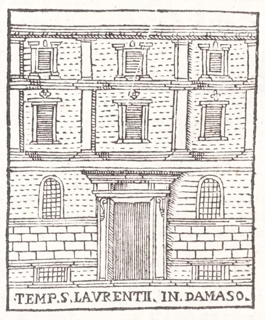An illustration from Trattato nuouo delle cose marauigliose dell'alma città di Roma : ornato de molte figure, nel quale si discorre de 300 & più chiese, 1615, leaf 144