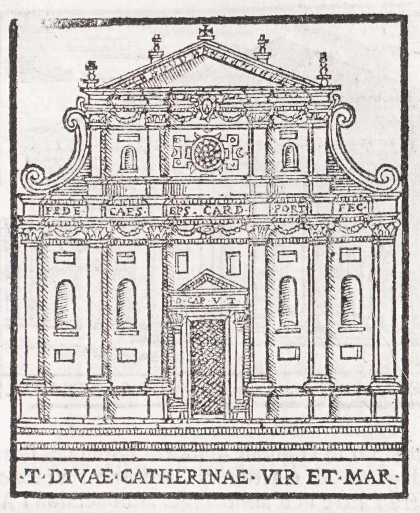 An illustration from Trattato nuouo delle cose marauigliose dell'alma città di Roma : ornato de molte figure, nel quale si discorre de 300 & più chiese, 1615, leaf 157