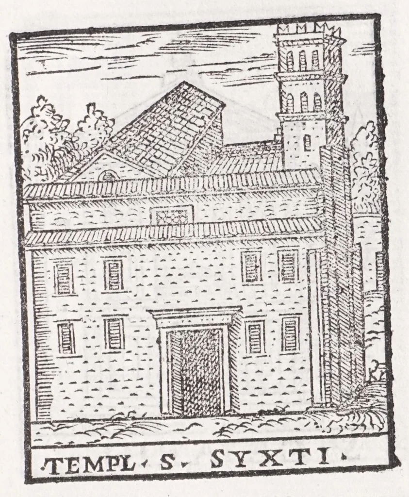 An illustration from Trattato nuouo delle cose marauigliose dell'alma città di Roma : ornato de molte figure, nel quale si discorre de 300 & più chiese, 1615, leaf 169