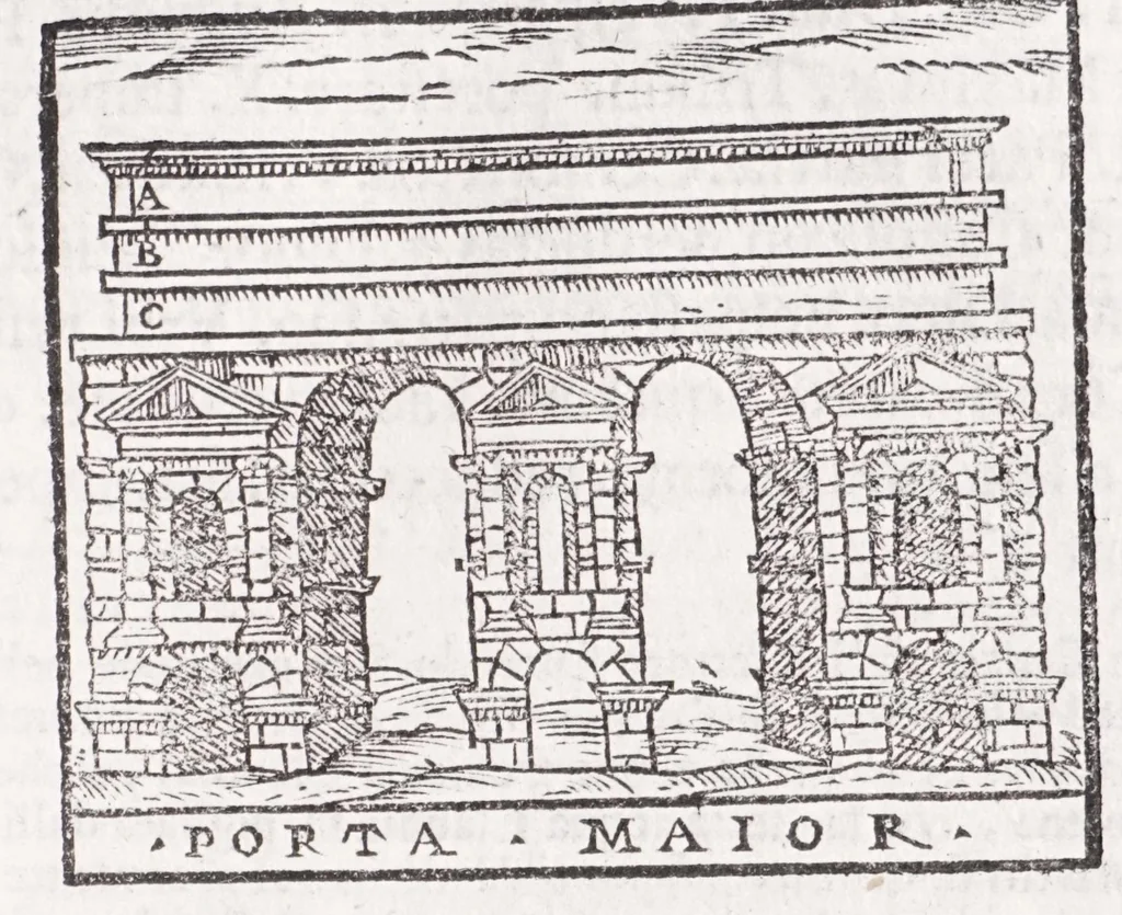 An illustration from Trattato nuouo delle cose marauigliose dell'alma città di Roma : ornato de molte figure, nel quale si discorre de 300 & più chiese, 1615, leaf 285