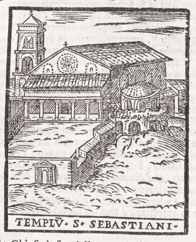 An illustration from Trattato nuouo delle cose marauigliose dell'alma città di Roma : ornato de molte figure, nel quale si discorre de 300 & più chiese, 1615, leaf 43