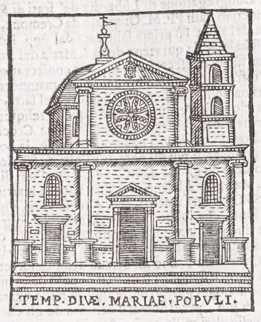 An illustration from Trattato nuouo delle cose marauigliose dell'alma città di Roma : ornato de molte figure, nel quale si discorre de 300 & più chiese, 1615, leaf 47