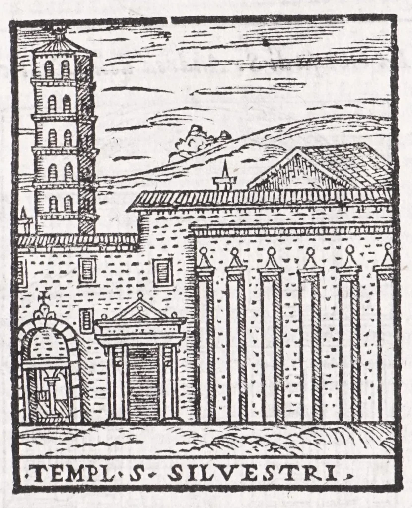 An illustration from Trattato nuouo delle cose marauigliose dell'alma città di Roma : ornato de molte figure, nel quale si discorre de 300 & più chiese, 1615, leaf 91