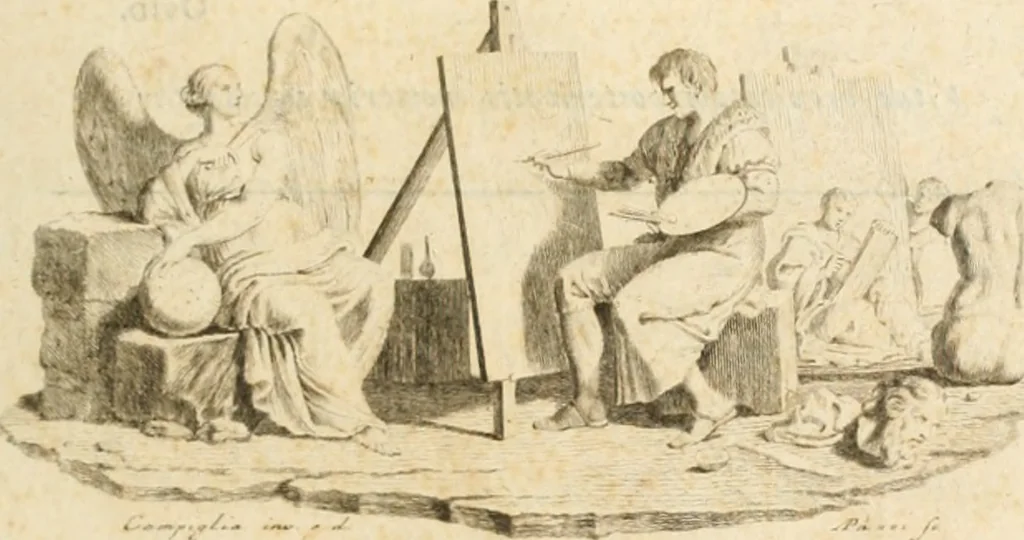 An illustration from Trattato della pittura, 1792, leaf 8