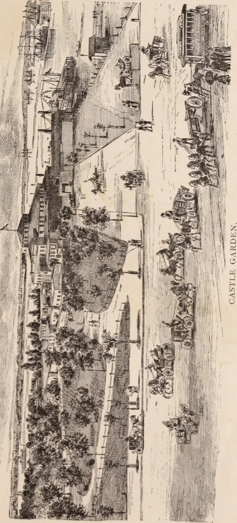 An illustration from Travellers' guide, New York, 1883, leaf 12