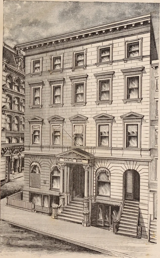 An illustration from Travellers' guide, New York, 1883, leaf 14