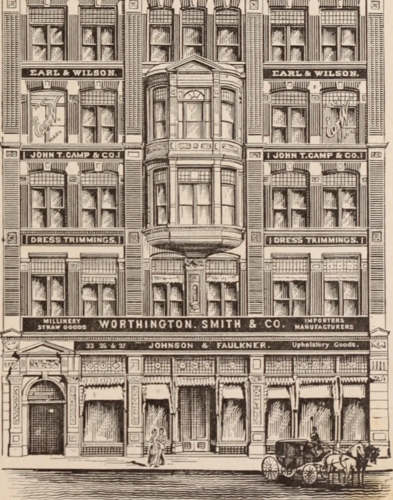 An illustration from Travellers' guide, New York, 1883, leaf 16