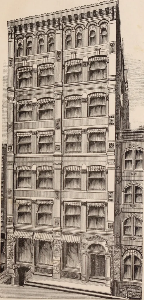 An illustration from Travellers' guide, New York, 1883, leaf 22