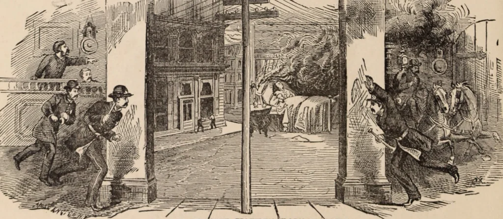 An illustration from Travellers' guide, New York, 1883, leaf 41