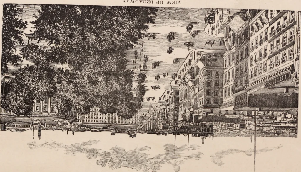 An illustration from Travellers' guide, New York, 1883, leaf 42
